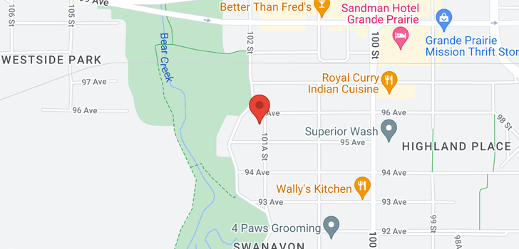 map of 9508 101A Street